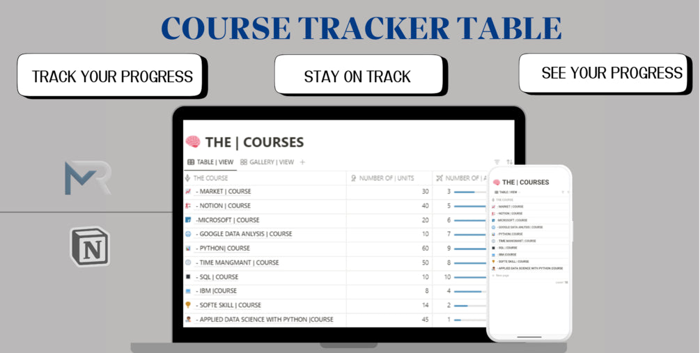COURSE TRACKER MASTERING YOUR LEARNING JOURNEY