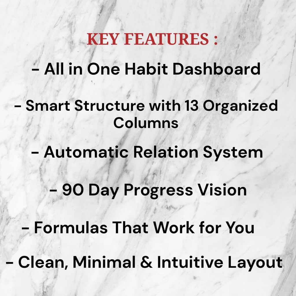 THE HABIT BUILDER | SCHEDULE