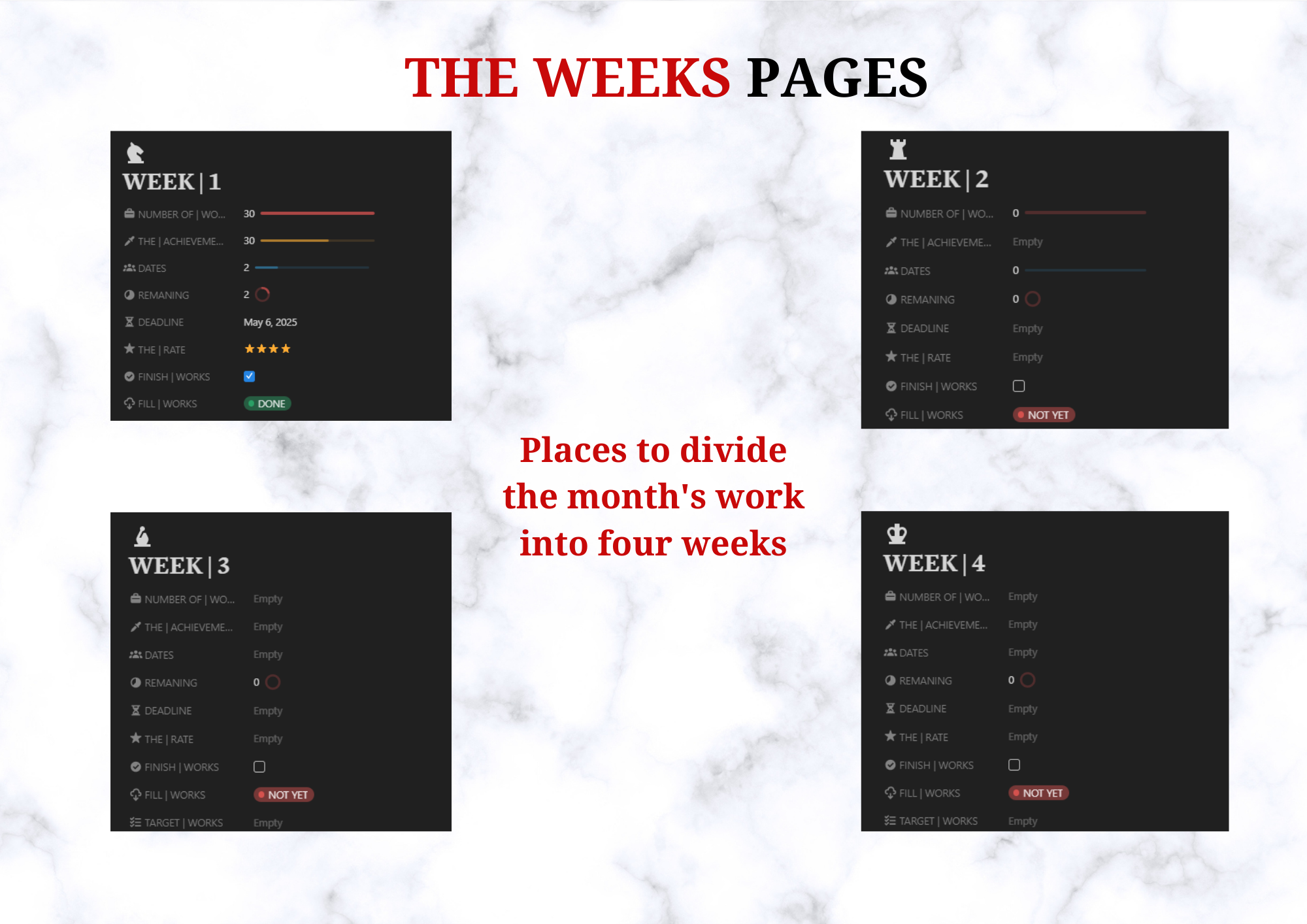 ACHIEVEMENT MATRIX 4W